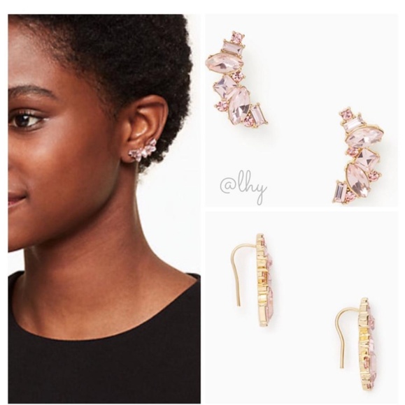 Kate Spade Rose Gold light peach earrings - Picture 4 of 5